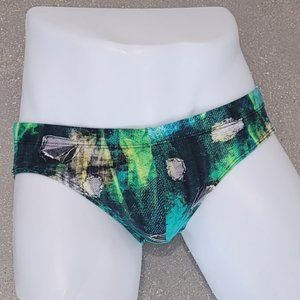 SNK GREEN TEAR SWIM BRIEF